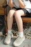 JEEP吉普女鞋運(yùn)動(dòng)鞋女2025夏季新款網(wǎng)面鞋女透氣戶外休閑厚底老爹鞋女 灰色 37 曬單實(shí)拍圖