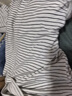 Olrain歐芮兒黑白條紋T恤女裝秋季不規(guī)則通勤設(shè)計(jì)感長袖 黑白條紋 L 曬單實(shí)拍圖