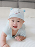 圖涂丫嬰兒帽子秋冬男寶寶鴨舌帽春秋季新生兒0-1-2歲嬰幼兒遮陽帽秋天 斑點萌寶-水天蘭 46碼：帽圍（42-46cm）建議6-12個月 曬單實拍圖