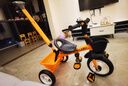 Babyjoey兒童三輪車(chē)腳踏車(chē)1-3-5歲 簡(jiǎn)易自行車(chē)多功能手推車(chē)小蜜蜂橙色 曬單實(shí)拍圖