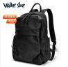 Walker Shop【2025年新款】雙肩包頭層牛皮防潑水14寸電腦包旅行雙肩背包 黑色 高40寬27厚16 CM 曬單實拍圖