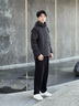 森馬（Semir）王安宇同款棉服男發(fā)熱科技棉外套三防保暖棉衣25新款冬裝連帽上衣 黑色90001 M 曬單實(shí)拍圖