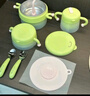 babycare兒童餐具新生兒禮盒高檔幼兒園寶寶禮物注水保溫輔食碗吃飯7件套 曬單實拍圖