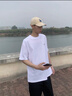 Colombass純棉短袖t恤男夏季日系潮牌休閑潮流寬松學(xué)生半袖打底體恤衫 白色 2XL/185(建議160-175斤) 曬單實(shí)拍圖
