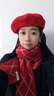 BéLIER LAINé輕奢羊毛圍巾女外搭女生圍巾格子保暖大牌高檔圍脖女朋友生日禮物 【酒紅色】輕奢大牌羊毛圍巾送女生 曬單實(shí)拍圖
