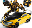 變形金剛（TRANSFORMERS）兒童玩具正版授權遙控汽車(chē)機器人男孩生日禮物大黃蜂三電版 曬單實(shí)拍圖