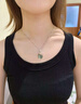 LOUIS WATER珠寶級天然滿天星千層金字塔綠幽靈水滴吊墜女鎖骨鏈水晶項鏈禮物 約3g珠寶級綠幽靈水滴項鏈 圖片僅供參考，品相以實物為準 曬單實拍圖