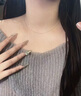老鳳祥黃金項鏈女士18K金素鏈鎖骨鏈生日平安夜元旦禮物送女友老婆 精美禮盒【勿拍】 曬單實(shí)拍圖