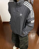adidas情侶款復(fù)古風(fēng)梭織立領(lǐng)夾克外套男女阿迪達(dá)斯官方三葉草 深灰 L 曬單實拍圖