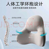 藤田制藥護(hù)腰坐墊靠背辦公室久坐神器舒適透氣人體工學(xué)椅腰靠墊 星耀黑F1 曬單實(shí)拍圖