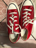 匡威（Converse）官方1970S男女低幫休閑運動(dòng)鞋帆布鞋圣誕紅色164949C 164949C/搪瓷紅 35 曬單實(shí)拍圖