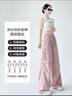 貓人工裝褲女款2025秋季薄款顯瘦小個(gè)子抽繩束腳闊腿傘兵褲 曬單實(shí)拍圖