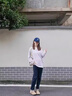 奶油兔孕婦牛仔褲春秋2025新款外穿休閑寬松直筒老爹褲孕早期哈倫托腹褲 丹寧藍 L 【建議105-130斤】 曬單實(shí)拍圖
