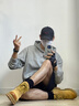 H8馬丁靴男中幫英倫風(fēng)真皮工裝鞋高幫厚底戶外登山鞋男士大黃靴子 黃棕色（豬皮）旗艦版 42 男碼 曬單實(shí)拍圖