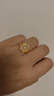 周六福（ZLF）  金鑲玉戒指女足金和田白玉活口戒指金玉圓滿送老婆禮物 14號 曬單實拍圖