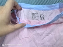 全棉時(shí)代兒童內褲男女童平角褲7A抗菌四角印花 糖果兔兔+晨霧紫+嫩黃 曬單實(shí)拍圖