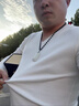 班仕利（Bansley）羽毛蛋白德絨保暖內(nèi)衣男士冬季加絨秋衣V領(lǐng)長袖T恤無痕白色打底衫 白色 2XL （適合體重145-165斤） 曬單實拍圖