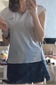 kawasaki川崎羽毛球梭織短裙女款運動(dòng)速干透氣防走光半身裙C2790玉石藍 L 曬單實(shí)拍圖