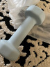 Keep 彩色浸塑啞鈴 男士女士家用健身肌肉手臂塑形輕重量水藍 2kg*2 曬單實(shí)拍圖