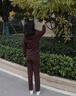 俞兆林（YUZHAOLIN）媽媽裝運(yùn)動服套裝休閑2025新款中老年女裝春秋洋氣大碼外套上衣 FFQYN01 咖啡色 （春秋款） XL  （建議105斤以下贈送運(yùn)費(fèi)險(xiǎn)） 曬單實(shí)拍圖