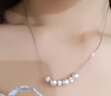 AJIDOU阿吉豆生日禮物項鏈女 春夏新款玫瑰紫水晶溫婉珍珠鎖骨鏈生日 曬單實拍圖