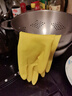 幫手仕 加厚牛筋乳膠手套10雙 防水耐磨刷碗洗衣服橡膠皮廚房衛生家務(wù)清潔勞保 小號 曬單實(shí)拍圖