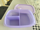 特百惠（Tupperware）開(kāi)學(xué)季學(xué)生上班族便當(dāng)盒可微波加熱思麗康1L分格飯盒 冰沙紫 曬單實(shí)拍圖