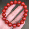 胖東來(lái)品質(zhì)天然南紅手串男女單圈素珠手鏈紅瑪瑙柿子紅手串送女友 南紅圓珠約9~10mm【20顆】 曬單實(shí)拍圖