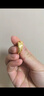 老廟黃金耳環(huán)批花C形耳釘耳圈送女友送給媽媽生日禮物 曬單實(shí)拍圖