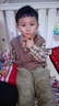歐遙1歲寶寶衣服男寶寶春秋套裝新款幼兒童裝男童0-3歲男孩馬甲三件套 棕色 菱形毛衣馬甲三件套 春秋 90 建議2歲內 曬單實(shí)拍圖