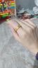 中國黃金（CHINA GOLD）暴富黃金戒指女士足金錢幣戒指情侶對戒七夕情人節(jié)禮物送女友老婆 足金錢幣戒指10#約1.0g 曬單實拍圖