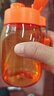 特百惠（Tupperware）嘟嘟企鵝350ML塑料杯夏季兒童可愛(ài)水杯子男女學(xué)生帶提繩 西瓜紅 曬單實(shí)拍圖