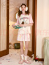 果殼（Gukoo）睡衣女夏季新款卡通插肩袖短袖女士家居服套裝 芭蕾粉套裝 M 曬單實(shí)拍圖