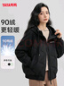 鴨鴨（YAYA）輕薄連帽短款女式羽絨服冬季簡(jiǎn)約純色女式時(shí)尚外套 曬單實(shí)拍圖