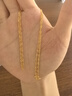 周六福（ZLF）  黃金項鏈足金999單水波鏈黃金情侶項鏈 計價(jià) 42cm-3.22g 曬單實(shí)拍圖