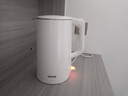 蘇泊爾（SUPOR）電水壺 雙層防燙燒水壺熱水壺1.7L 全鋼無(wú)縫內膽304不銹鋼電熱水壺大容量 SW-17J418 曬單實(shí)拍圖