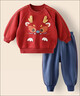 漢宮優(yōu)品兒童衛衣套裝秋冬男童兩件套加絨保暖女童分體衣服國風(fēng)寶寶新年服 嫣紅 100 曬單實(shí)拍圖