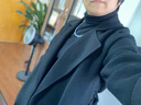 皮爾卡丹（pierre cardin）紅色雙面羊絨大衣女新款中長款2025年秋冬裝結(jié)婚修身毛呢外套 橙色 XS 85-105斤 曬單實拍圖