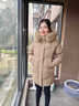 鴨鴨（YAYA）品牌媽媽羽絨服中長(cháng)款2025新款中老年人女士冬裝加厚保暖寬松外套 咖色 XL (建議90-105斤) 曬單實(shí)拍圖