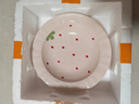 食品級草莓陶瓷餐盤(pán)可愛(ài)家用宿舍草帽盤(pán)蛋糕盤(pán)高顏值精致餐具碗盤(pán) 8.5英寸-草莓裙花邊盤(pán)1個(gè)裝 曬單實(shí)拍圖