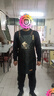 廚房餐飲專(zhuān)用可擦手款圍裙防水防油H背帶款可愛(ài)卡通印花工作服 黑色圍裙1條 曬單實(shí)拍圖
