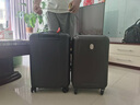 90分行李箱20英寸拉桿箱商務(wù)可登機旅行箱密碼箱子多瑙河黑色 曬單實(shí)拍圖