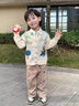 迪士尼（Disney）寶寶春秋裝套裝2025新款1-3歲4帥氣男童春秋季三件套炸街嬰兒童衣 卡其色 XY24058 薄款 80 高75cm內 1歲內【80碼】 曬單實拍圖