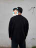 胖哥哥大碼男士美式工裝衛衣加肥加大肥佬衣服秋季胖子衣服 黑色 3XL （190-210斤） 曬單實(shí)拍圖