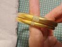 興穎999足金包銀鑲鉆泥鰍背手鐲女款古法實(shí)心磨砂素圈鐲子送女友禮物 金1.6克-總重約45克-60圈口鑲磚泥鰍背手鐲 曬單實(shí)拍圖
