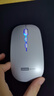 聯(lián)想（Lenovo）無(wú)線(xiàn)鼠標無(wú)線(xiàn)靜音藍牙鼠標可充電輕薄便攜筆記本電腦ipad平板安卓蘋(píng)果手機通用無(wú)線(xiàn)商務(wù)辦公鼠標 銀色-雙模版【左右靜音按鍵】 無(wú)線(xiàn)藍牙鼠標【Type-c充電/配充電線(xiàn)】 曬單實(shí)拍圖