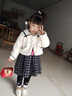 G.DUCKKIDS小黃鴨童裝女童套裝秋冬款兒童衣服女孩春裝加厚保暖小香風(fēng)連衣裙 米白色 90 建議80-90cm1歲半-2歲 曬單實(shí)拍圖