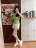 回力運動(dòng)套裝女短袖春秋薄款瑜伽服彈力速干衣健身房跑步服JT34505DH 綠色短袖 M 【建議100-115斤】 曬單實(shí)拍圖