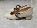 百麗扣帶時(shí)裝瑪麗珍女春真皮時(shí)尚優(yōu)雅鞋3O607AQ5 米色 36 曬單實(shí)拍圖
