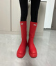 駱駝（CAMEL）彩虹雨靴女晴雨兩穿輕盈戶外休閑長靴 L25W577028 紅色 38 曬單實拍圖